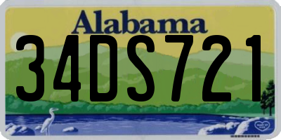 AL license plate 34DS721