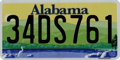 AL license plate 34DS761