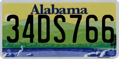 AL license plate 34DS766