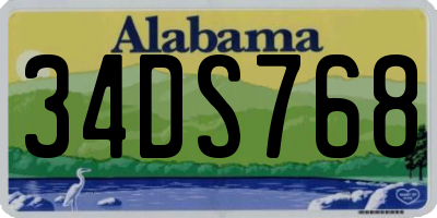AL license plate 34DS768