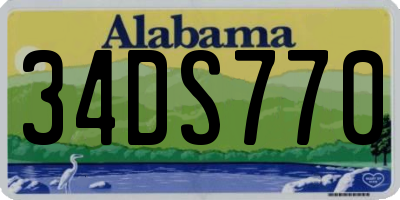 AL license plate 34DS770