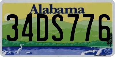 AL license plate 34DS776