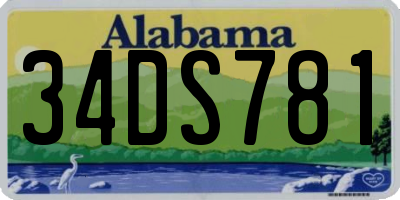 AL license plate 34DS781
