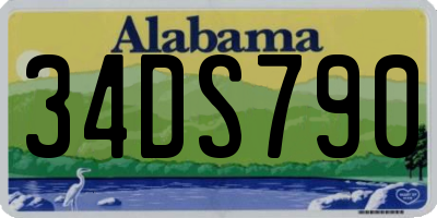 AL license plate 34DS790