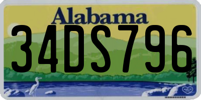 AL license plate 34DS796