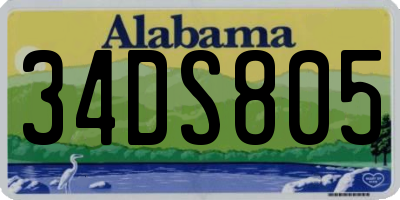 AL license plate 34DS805