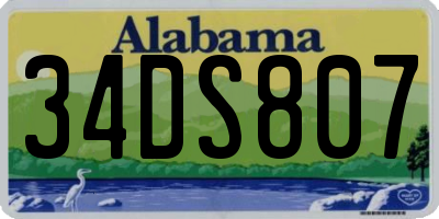 AL license plate 34DS807