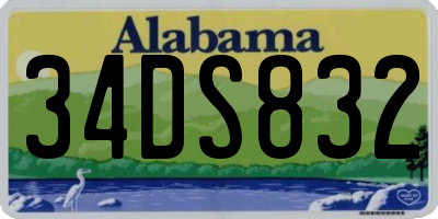 AL license plate 34DS832
