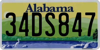 AL license plate 34DS847