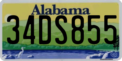 AL license plate 34DS855