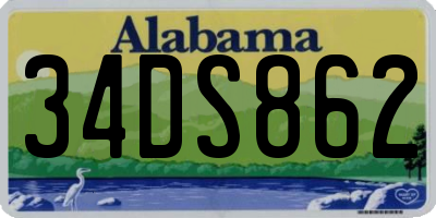 AL license plate 34DS862