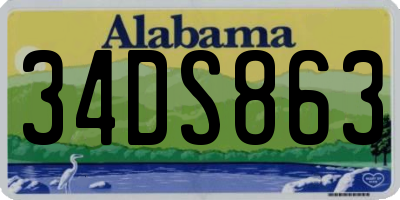 AL license plate 34DS863