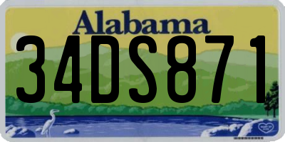 AL license plate 34DS871