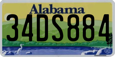 AL license plate 34DS884