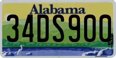 AL license plate 34DS900