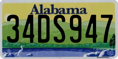 AL license plate 34DS947