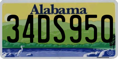 AL license plate 34DS950