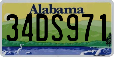 AL license plate 34DS971