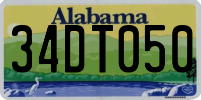 AL license plate 34DT050