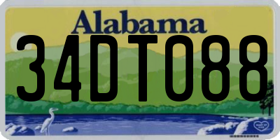 AL license plate 34DT088