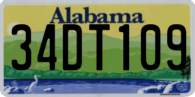 AL license plate 34DT109