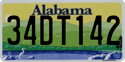 AL license plate 34DT142