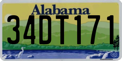AL license plate 34DT171
