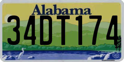 AL license plate 34DT174