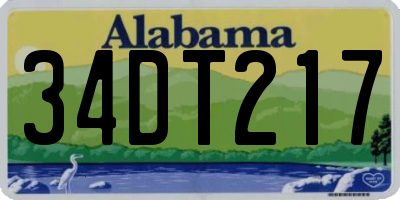 AL license plate 34DT217