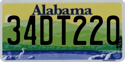 AL license plate 34DT220