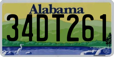 AL license plate 34DT261