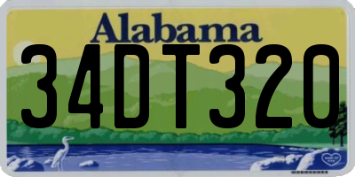 AL license plate 34DT320