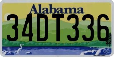 AL license plate 34DT336