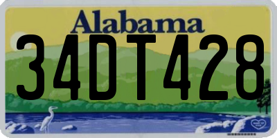 AL license plate 34DT428