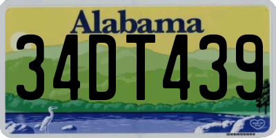 AL license plate 34DT439