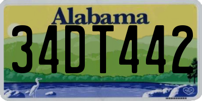 AL license plate 34DT442