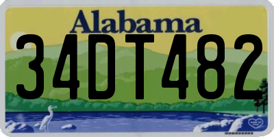 AL license plate 34DT482