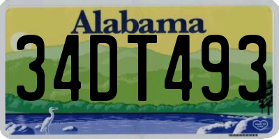 AL license plate 34DT493