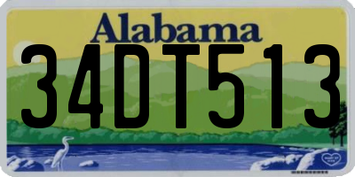 AL license plate 34DT513