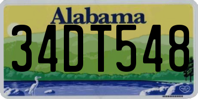 AL license plate 34DT548