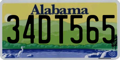 AL license plate 34DT565