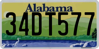 AL license plate 34DT577