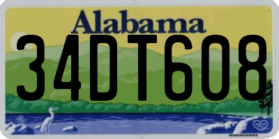 AL license plate 34DT608