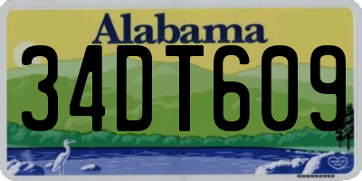 AL license plate 34DT609