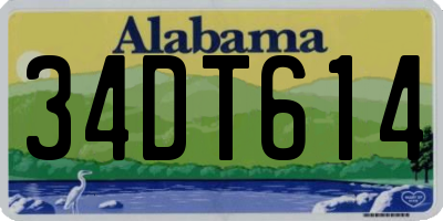 AL license plate 34DT614