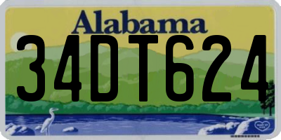 AL license plate 34DT624