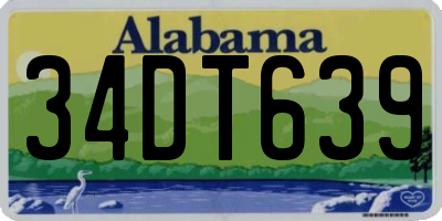 AL license plate 34DT639