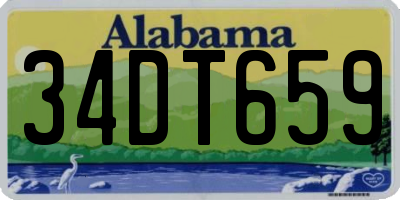 AL license plate 34DT659