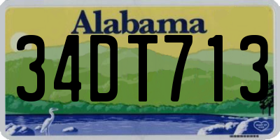 AL license plate 34DT713