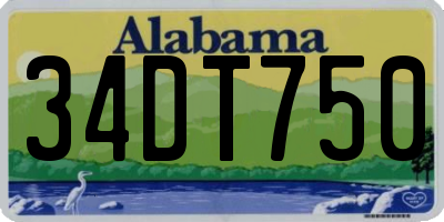 AL license plate 34DT750